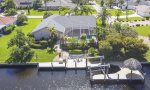 Birds Eye View of Serenity Oasis Boat Dock, Tiki Hut and Deck Area